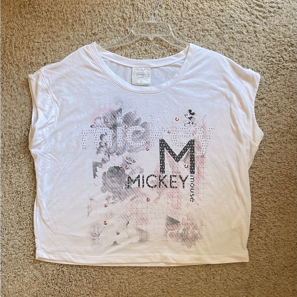 Disney Boutique fancy white Mickey Mouse T shirt